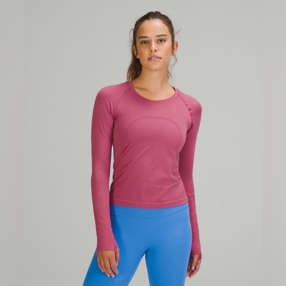 Lululemon Swiftly Tech Long Sleeve Waist Shirt*Pink Lychee